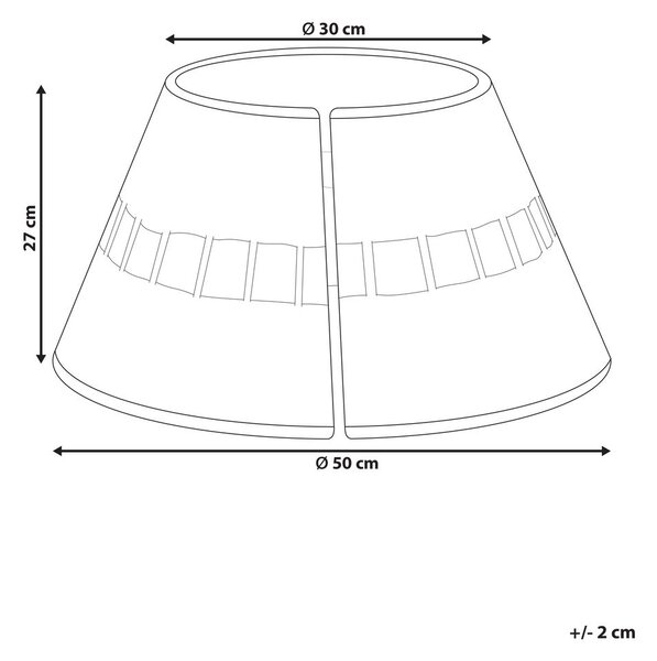 Karácsonyfa alátét MARCHE 50 cm Természetes
