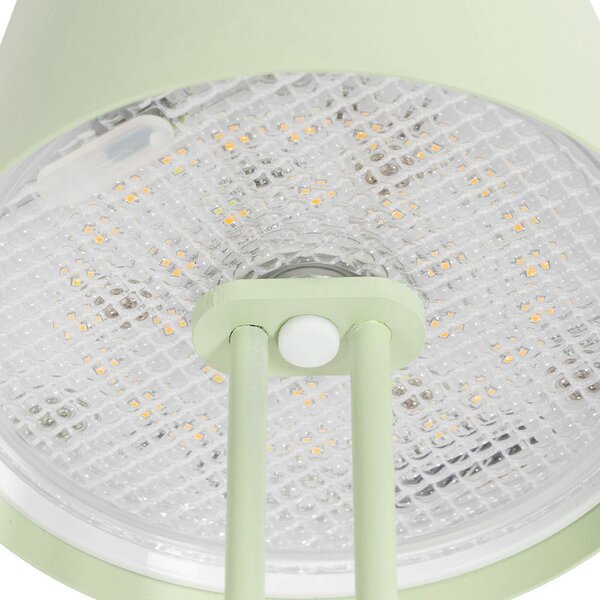 Lindby LED-es újratölthető asztali lámpa Janea TWIN, zöld, fém, dimmelhető, Zöld, fém, Modern