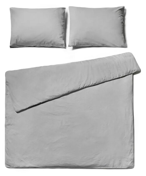 Pamut ágynemű CALMORA világosszürke Ágyneműhuzat mérete: 2 db 70 x 90 cm | 200 x 220 cm
