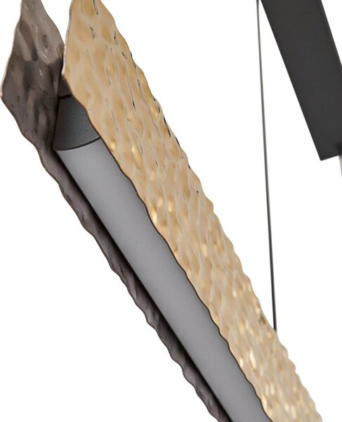 Lucande LED lógó világítás Nivara, 117 cm, arany, fém, Sárgaréz / arany, Nappali / Étkező, fém, Modern
