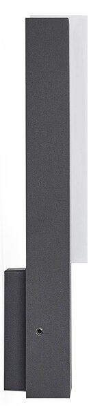Lucande LED kültéri fali világítás Virgalia, 31cm, antracit, IP65, Fekete, Alumínium, Modern