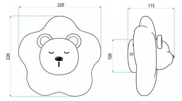 FALI LÁMPA LED G181-W WHITE BEAR