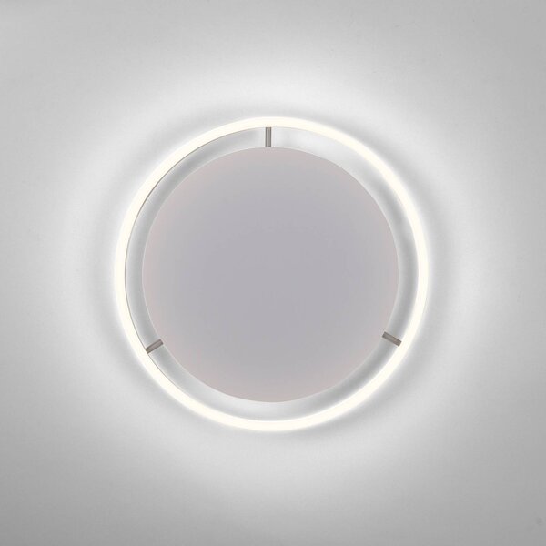 JUST LIGHT. GmbH LED mennyezeti lámpa Ritus, Ø 39,3cm, alumínium, dimmelhető, Alu / szürke / cink, Nappali / Étkező, Alumínium, Modern