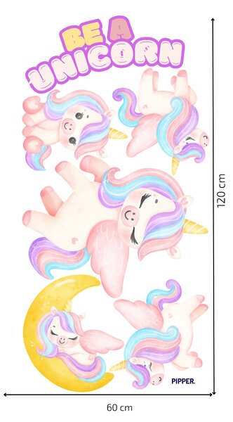 PIPPER. Textil falmatrica "Unikornisok 2"