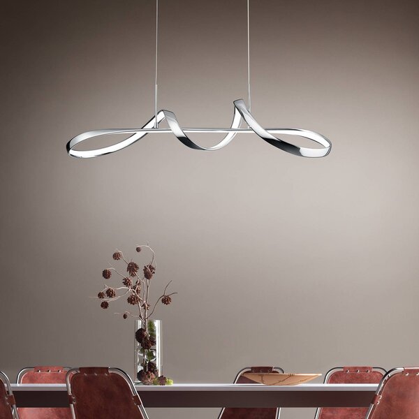 Reality Leuchten LED lógó világítás Perugia, switch-dimmer, króm, dimmelhető, Króm / ezüst, Nappali / Étkező, fém, Modern