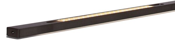 Steinhauer LED-es függőlámpa Zelena, fekete, hossza 122cm, fém, CCT, dimmelhető, Fekete, Nappali / Étkező, fém, Modern