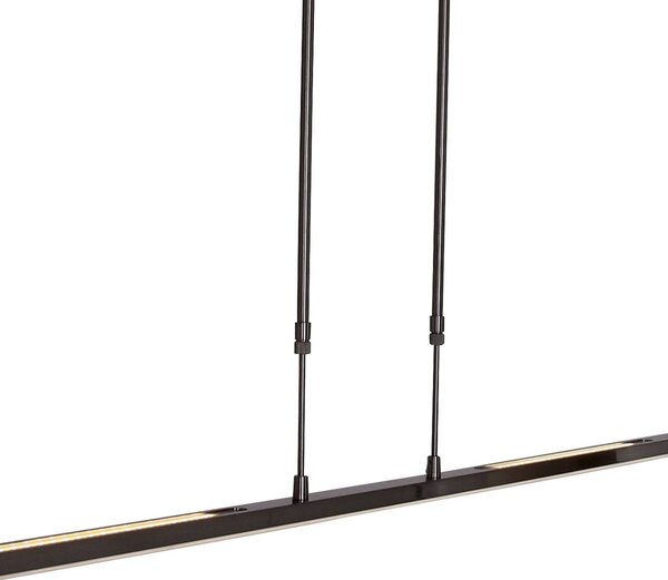 Steinhauer LED-es függőlámpa Zelena, fekete, hossza 122cm, fém, CCT, dimmelhető, Fekete, Nappali / Étkező, fém, Modern