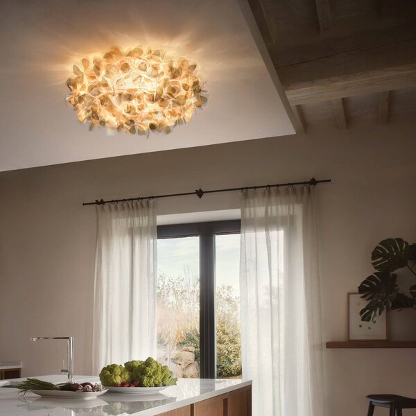Slamp Clizia Mama Non fali lámpa arany Ø78cm, dimmelhető, Sárgaréz / arany, Nappali / Étkező, Műanyag, Dizájn