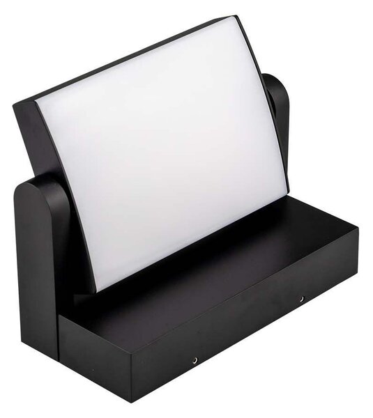 V-TAC fekete, fali dönthető kültéri 17W LED lámpatest, meleg fehér - SKU 2936