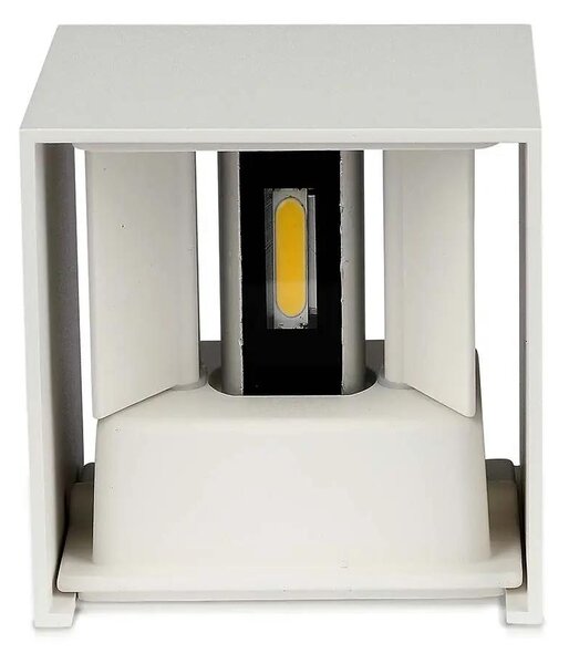 V-TAC 11W kültéri, fehér, szögletes, fali LED lámpa meleg fehér, 120 Lm/W - SKU 218527