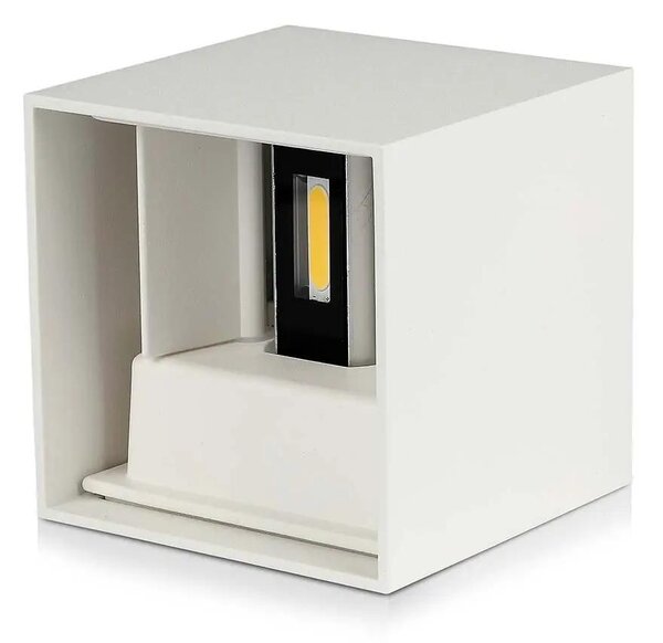 V-TAC 11W kültéri, fehér, szögletes, fali LED lámpa meleg fehér, 120 Lm/W - SKU 218527