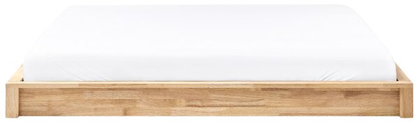 Fejtámla nélküli ágy Keményfa ANTRAS 180 x 200 cm Világosbarna