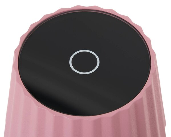 Lindby LED tölthető asztali világítás Esali, rózsaszín, fém, IP54, dimmelhető, Lila / pink / rózsaszín, Nappali / Étkező, Alumínium, Modern
