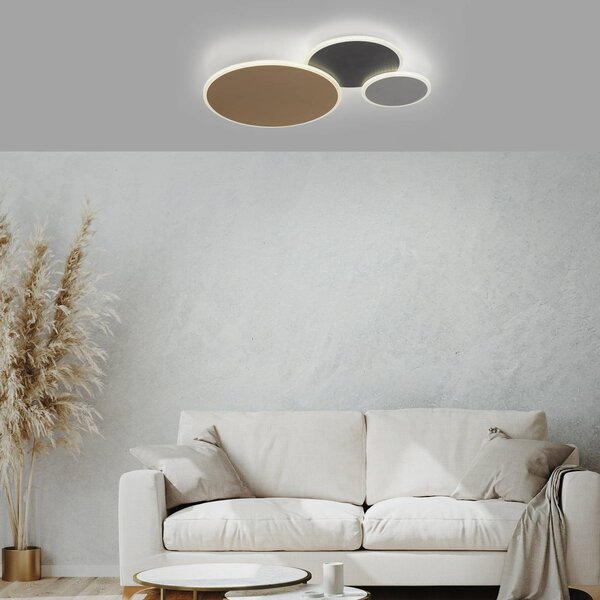 Q-Smart-Home Paul Neuhaus Q-Piato LED világítás 3 izzós, dimmelhető, Többszínű, Nappali / Étkező, fém, Modern