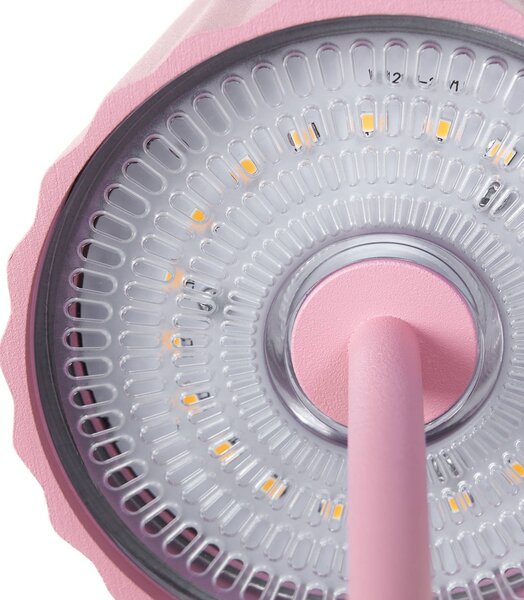Lindby LED tölthető asztali világítás Esali, rózsaszín, fém, IP54, dimmelhető, Lila / pink / rózsaszín, Nappali / Étkező, Alumínium, Modern