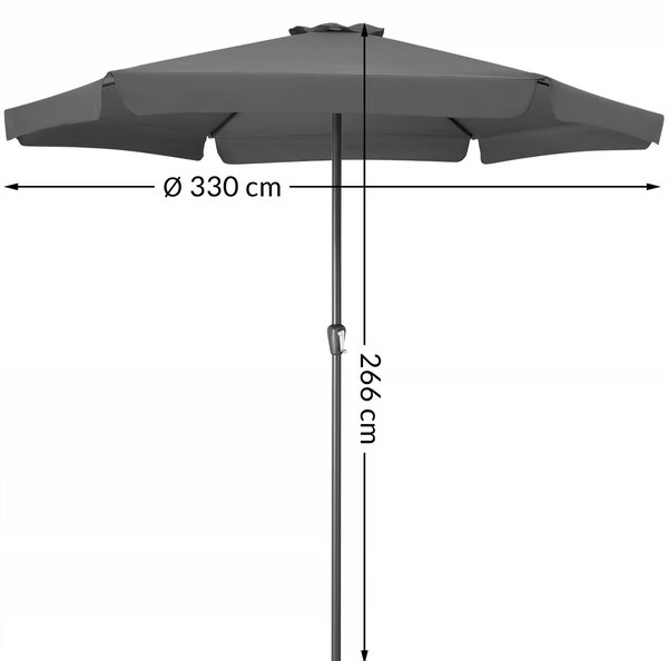 Deuba Maui kerti napernyő UV 80 + Ø 330 cm - antracit