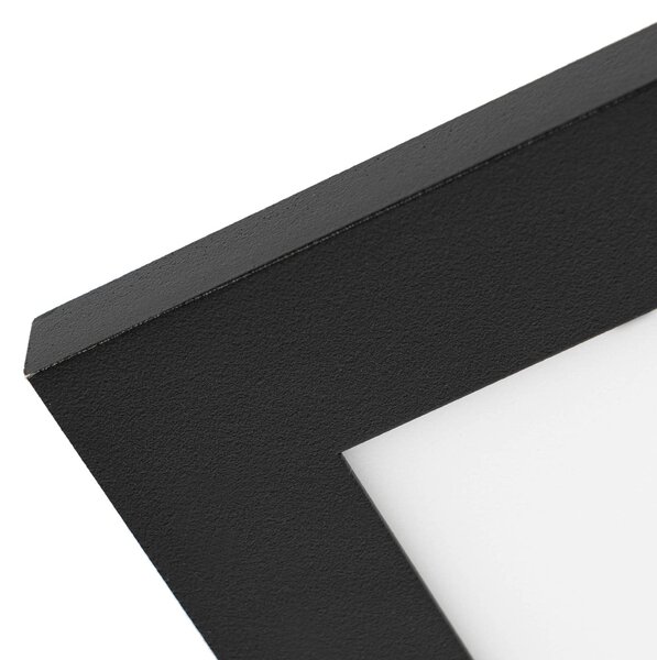Lindby LED panel Lamin, fekete, 30 cm, CCT, fényerőszabályzó, távirányítóval, dimmelhető, Fekete, Nappali / Étkező, Modern