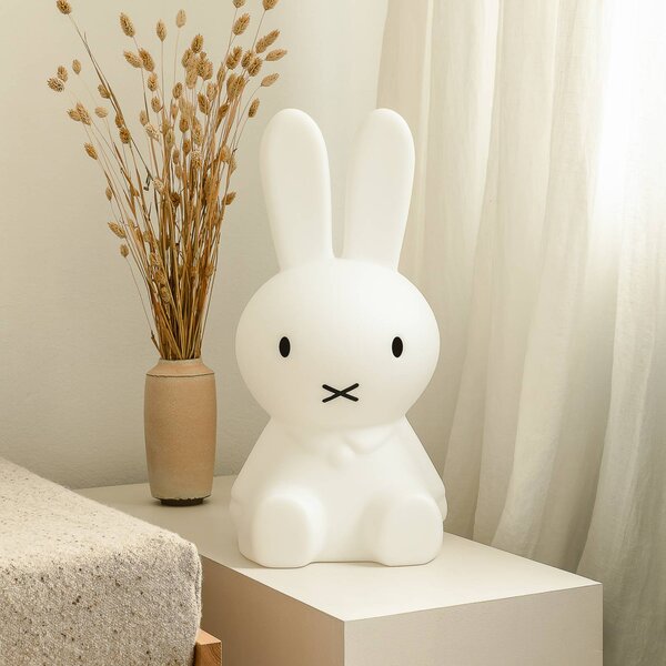 Mr Maria Miffy Star Light gyermeklámpa, 50 cm, dimmelhető, Fehér / opál, Gyermekszoba, Műanyag