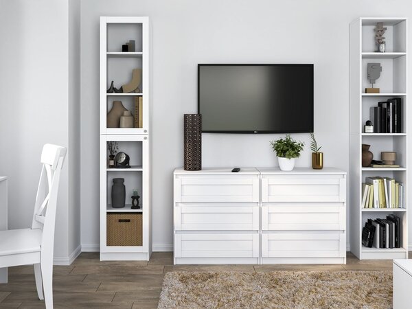 MIX IGA 120 tolóajtós gardróbszekrény, 2 tükörrel, 61x120x200 cm, antracit-tölgy