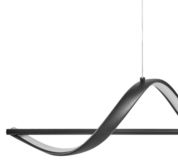 LED függőlámpa KHUTTI Távirányítóval Dimmer funkcióval Fém Fekete