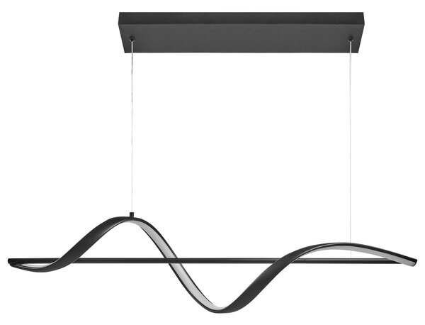 LED függőlámpa KHUTTI Távirányítóval Dimmer funkcióval Fém Fekete