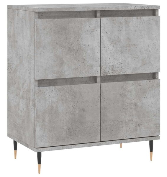 3 db Beton Szürke Fa Tálalószekrény - 180x35x70 cm