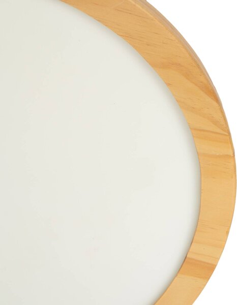 Lucande LED mennyezeti lámpa Joren, Ø 48 cm, fa, CCT, távirányítós, dimmelhető, Világos fa, Nappali / Étkező, Fa, Vidéki otthon / Rusztikus