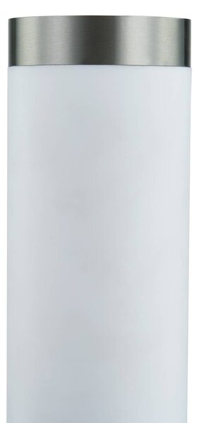 Lindby Statius talapzati lámpa, ezüst, rozsdamentes acél, érzékelő, 45 cm, Króm / ezüst, Rozsdamentes acél, Modern