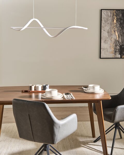 LED függőlámpa KHUTTI Távirányítóval Dimmer funkcióval Fém Fehér