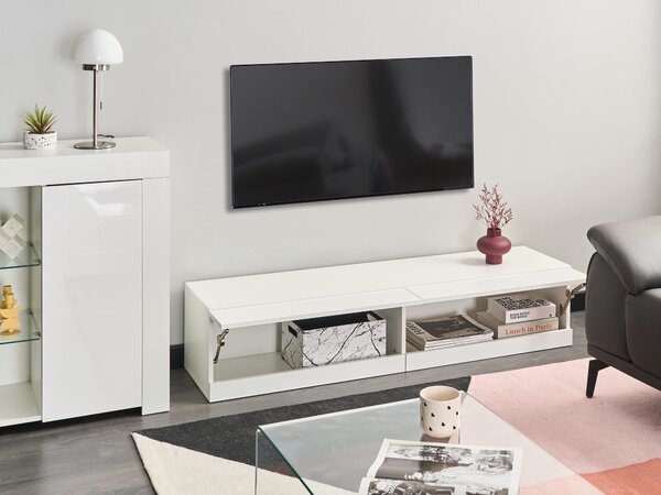 TV-állvány LED világítással EDMONTON Fehér