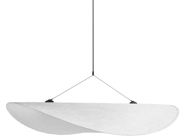 New Works Tense LED lógó világítás, 70 cm átmérőjű, fehér, dimmelhető, Fehér / opál, Nappali / Étkező, Műanyag, Dizájn