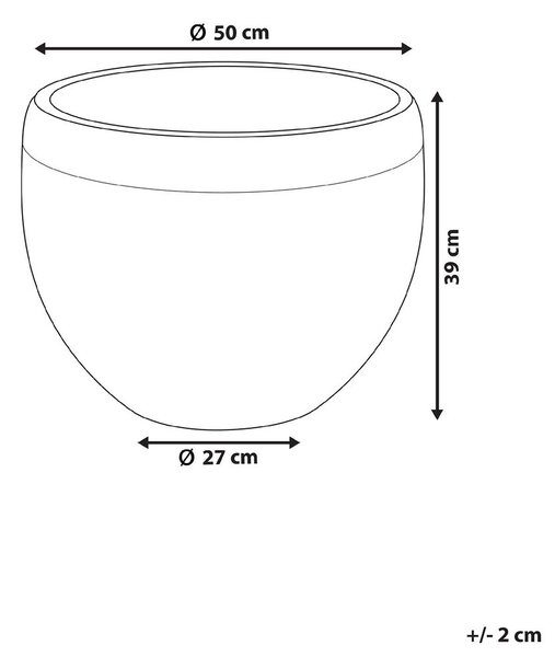 Virágcserép ZAKROS 50 cm Fekete