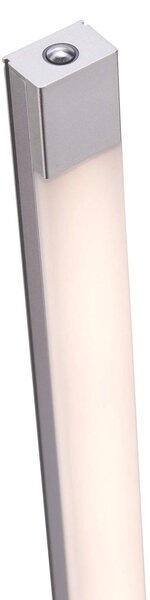 JUST LIGHT. GmbH LED állólámpa Bella, egyenes, négyzet alakú talp, acél, dimmelhető, Alu / szürke / cink, Nappali / Étkező, Alumínium, Modern
