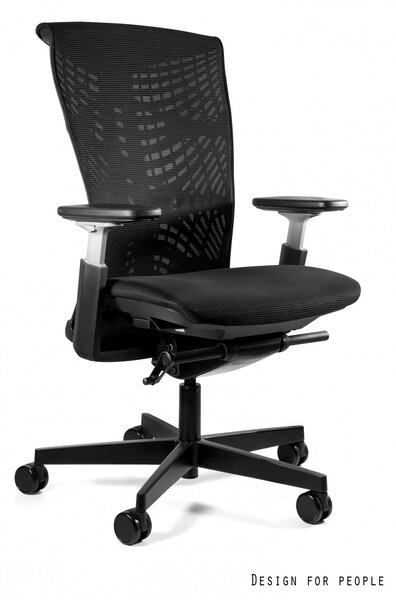 UNIQUE REYA ergonomikus irodai szék, fekete váz/fekete szövet