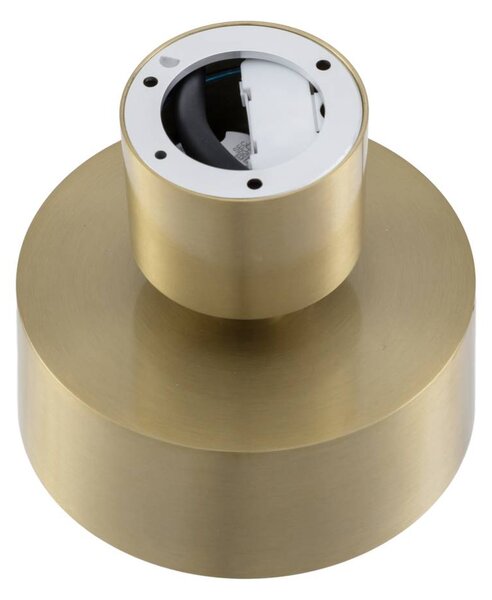 Lindby Nivoria LED-es spotlámpa, Ø 14 cm, arany színű, forgatható, forgatható, Sárgaréz / arany, Nappali / Étkező, Alumínium, Modern
