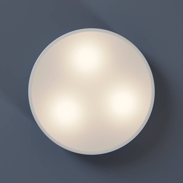 TEMAR LIGHTING Cleo mennyezeti világítás, Ø 40 cm, IP20, fehér, fém, E27, dimmelhető, Fehér / opál, Nappali / Étkező, Modern