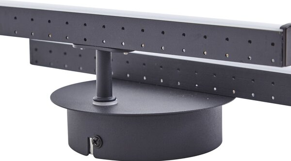 Lindby Aurendor LED mennyezeti lámpa, 135 cm, fekete, fém, Fekete, Nappali / Étkező, Alumínium, Modern