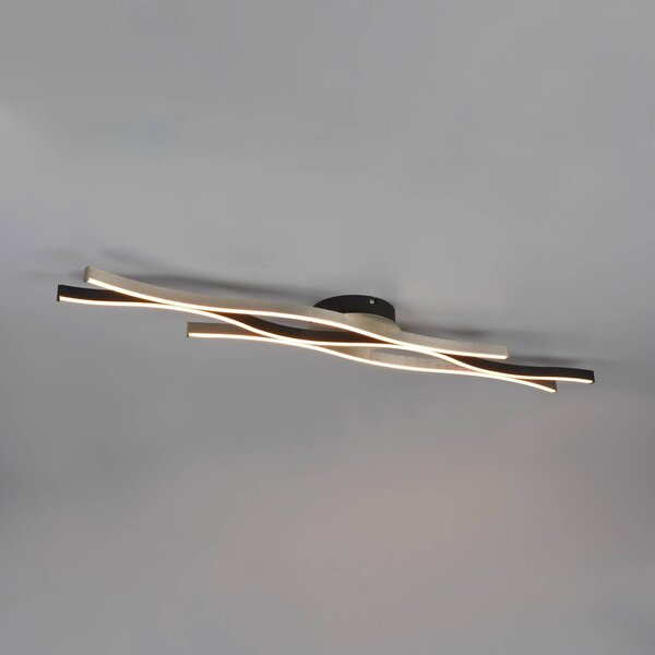 Trio Lighting Blaze LED mennyezeti lámpa, CCT, dimmelhető, alumínium, dimmelhető, Alu / szürke / cink, Nappali / Étkező, fém, Modern