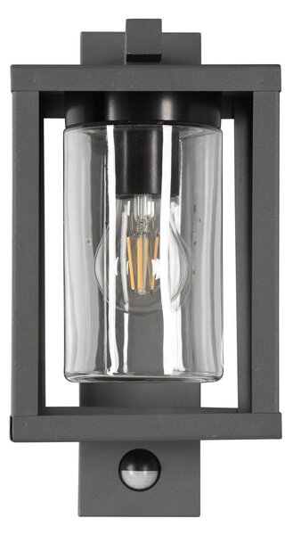 Trio Lighting Lunga kültéri fali lámpa mozgásérzékelővel, Fekete, Alumínium, Modern