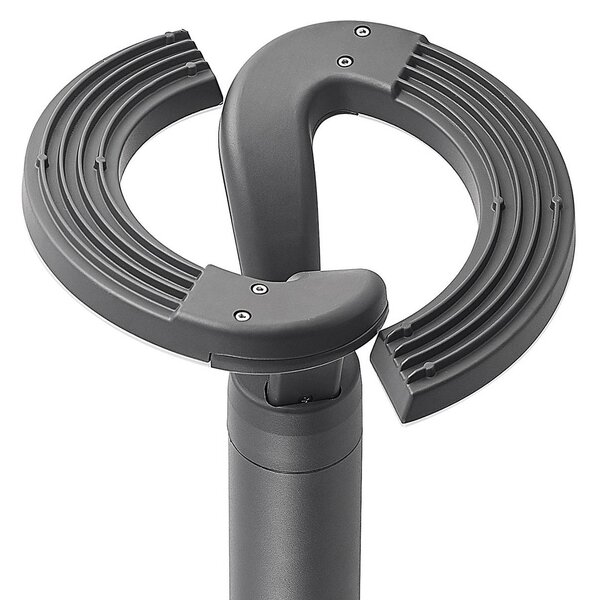 Lindby LED kültéri lámpa Keily, kör, antracit, fém, Fekete, Alumínium, Modern