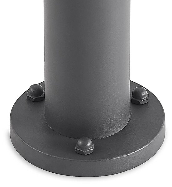 Lindby LED kültéri lámpa Keily, kör, antracit, fém, Fekete, Alumínium, Modern