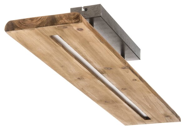 Trio Lighting Brad LED mennyezeti lámpa fából készült, dimmelhető, Világos fa, Nappali / Étkező, Fa, Modern