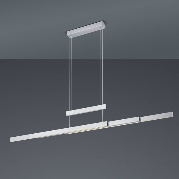 Trio Lighting LED függő lámpa Trajan, 2700-5000K, matt nikkel, dimmelhető, Alu / szürke / cink, Nappali / Étkező, fém, Modern