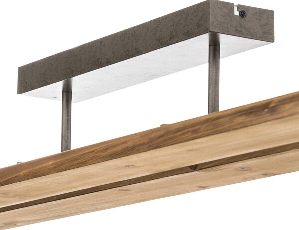 Trio Lighting Brad LED mennyezeti lámpa fából készült, dimmelhető, Világos fa, Nappali / Étkező, Fa, Modern