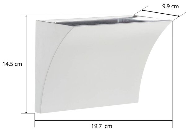 FLOS Pochette - LED fali lámpa, közvetlen/közv., Fehér / opál, Nappali / Étkező, fém, Dizájn
