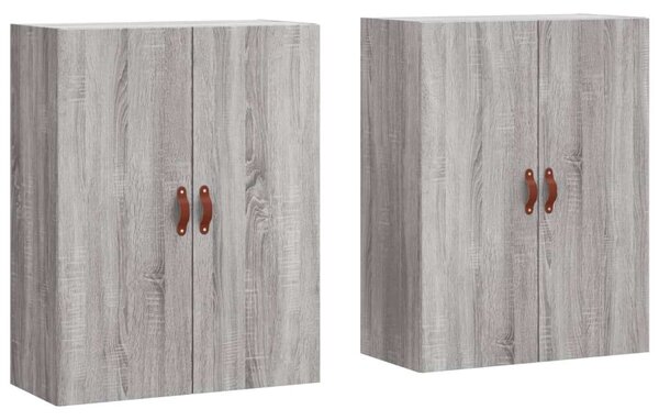 2 db szürke sonoma színű fali szekrény 69,5 x 34 x 90 cm