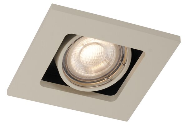 6 darabos modern, bézs színű, süllyesztett spotlámpa készlet GU10 50mm-es, forgatható és dönthető - Qure