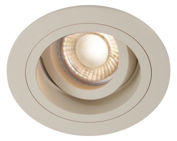 6 darabos modern, bézs színű, süllyesztett spotlámpa készlet GU10 50mm-es, forgatható és dönthető - Chuck