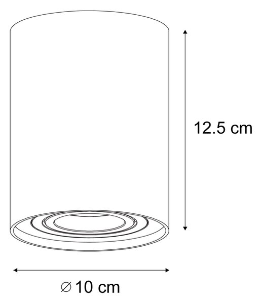 Modern, felületre szerelt spotlámpa bézs színben, GU10 50mm, forgatható és dönthető - Rondoo Up