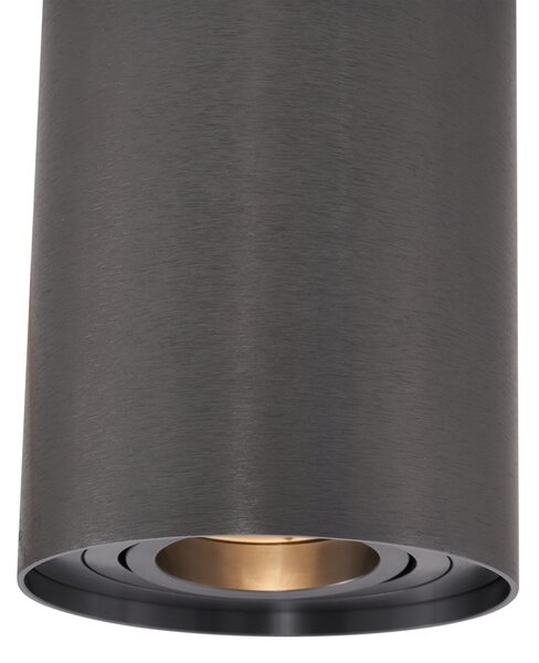Modern, dönthető GU10-es beépíthető spotlámpa, fegyverfüst színű, 50 mm - Rondoo Up